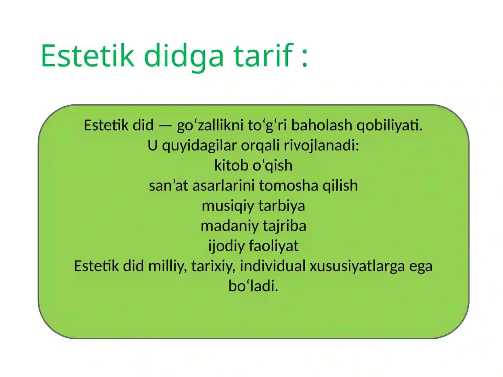 Falsafa .Estetika 4