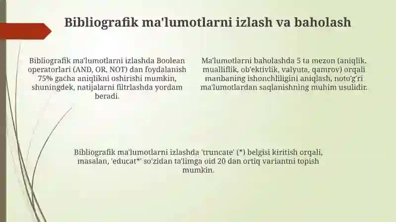 Kutubxona xodimlarini bibliografik bilimlarini oshirish 4