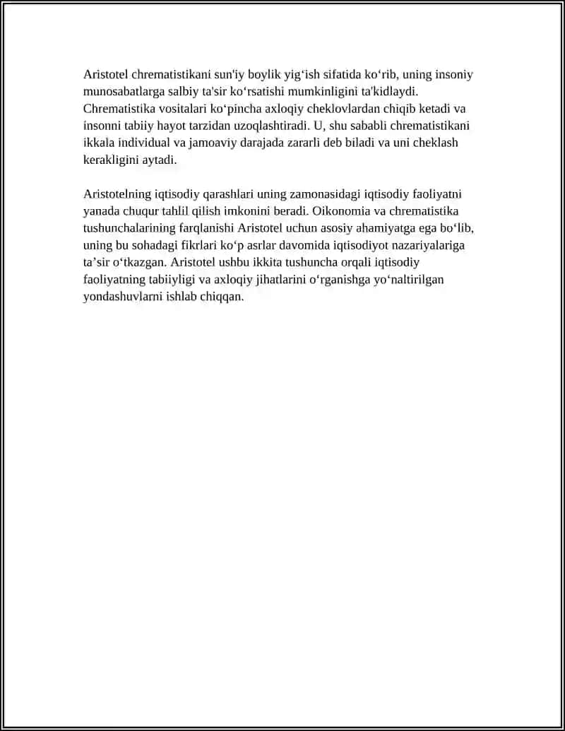 ARISTOTELNING IQTISODIY QARASHLARI 4