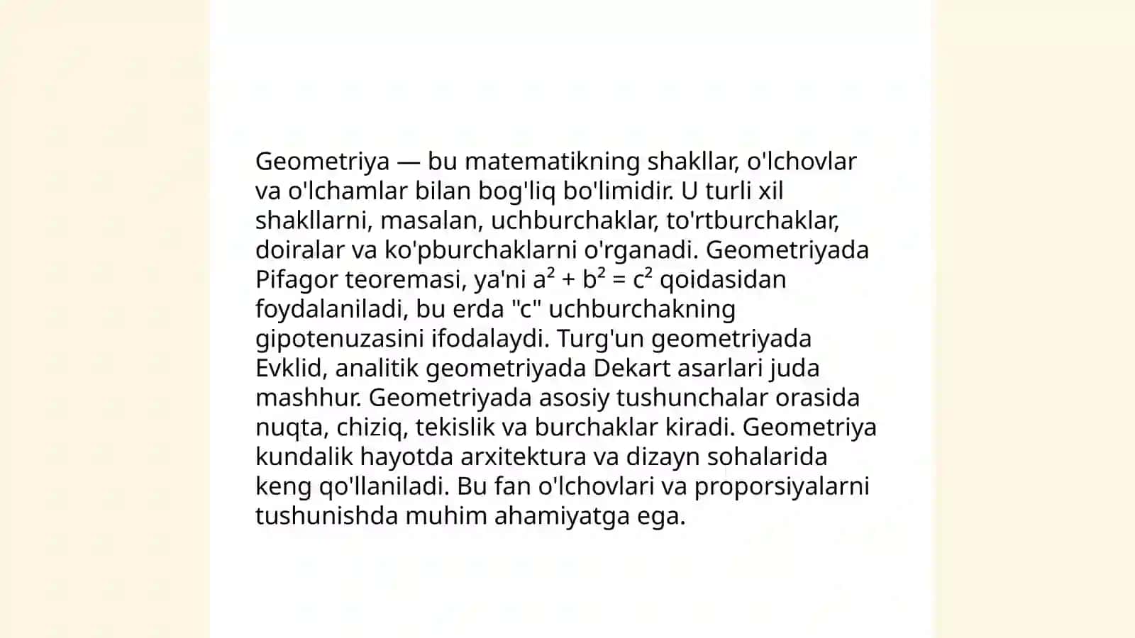 Matematik oʻn minutliklar 4
