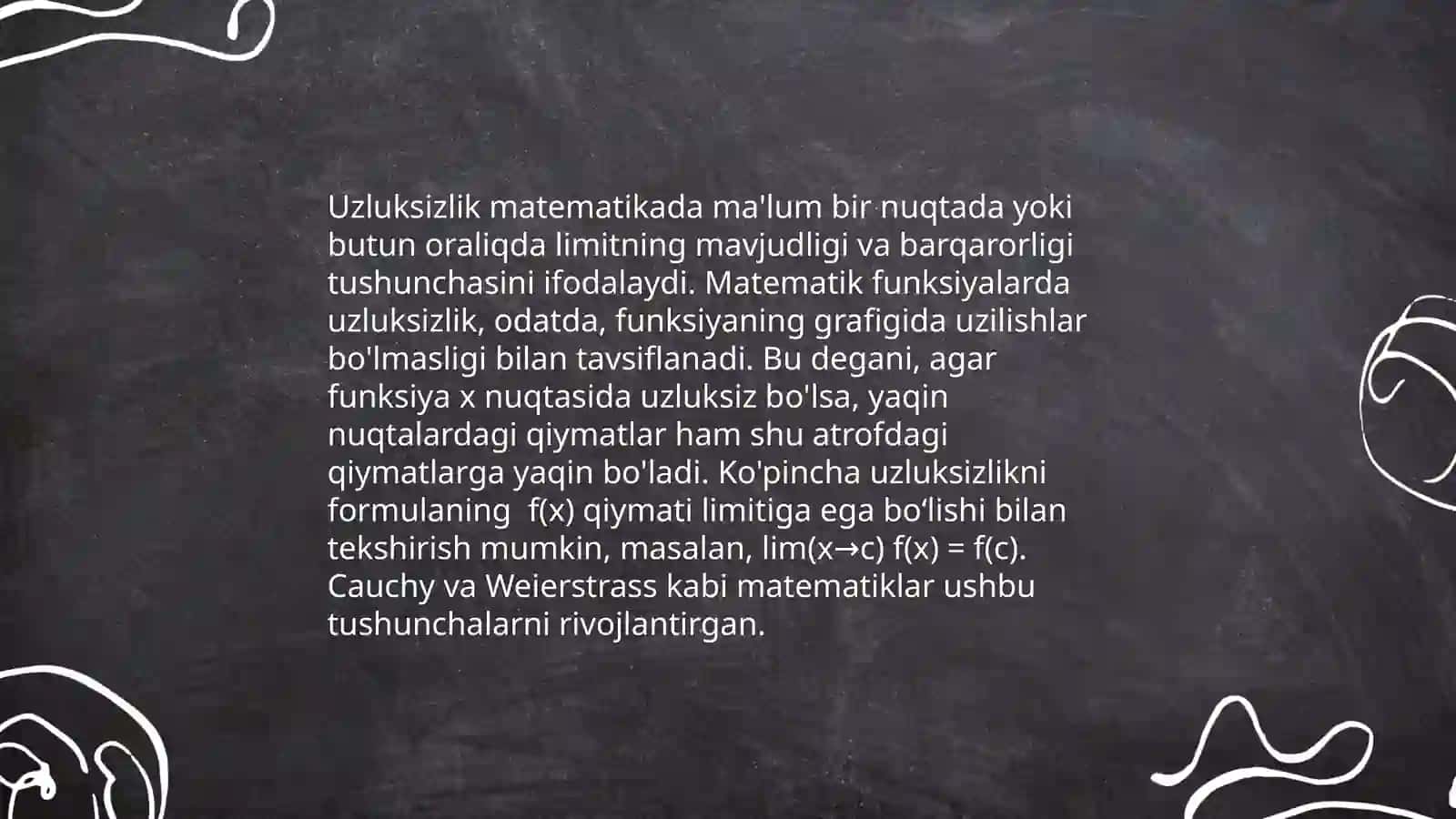 Funksiyaning uzluksizligi.Uzluksiz funksiyalarning xossalari.Kantor teoremasi 4