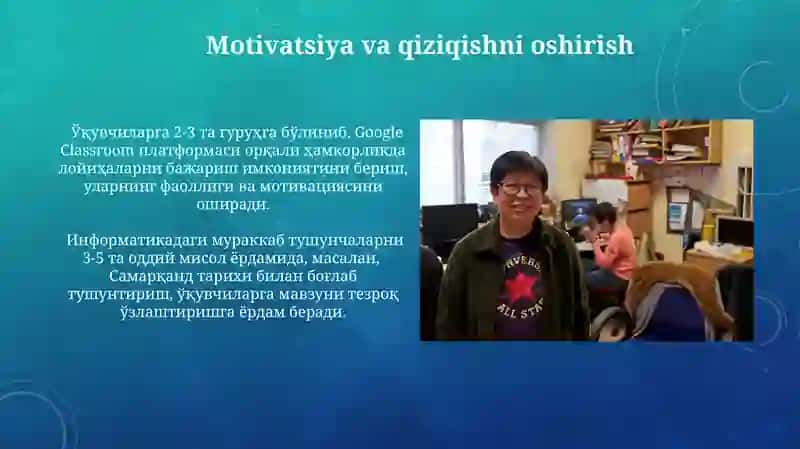 Informatika o`qitishning asosiy didaktik tamoyillari 4