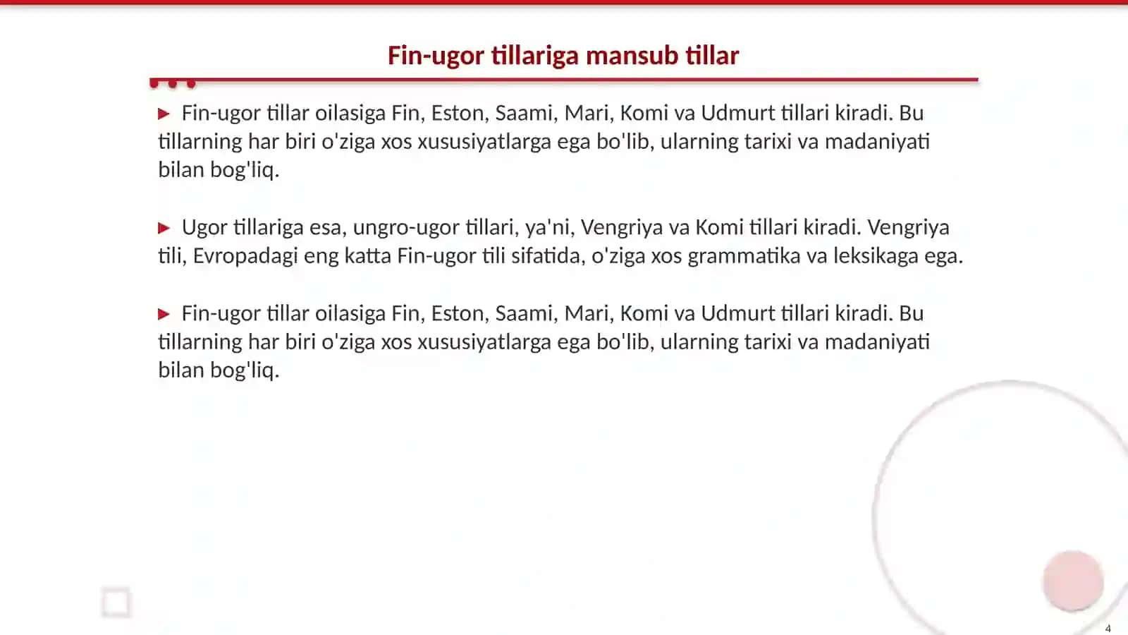 Fin-ugor tillar oilasi 4