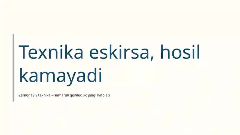 Qishloq xo'jaligi texnikasi 4