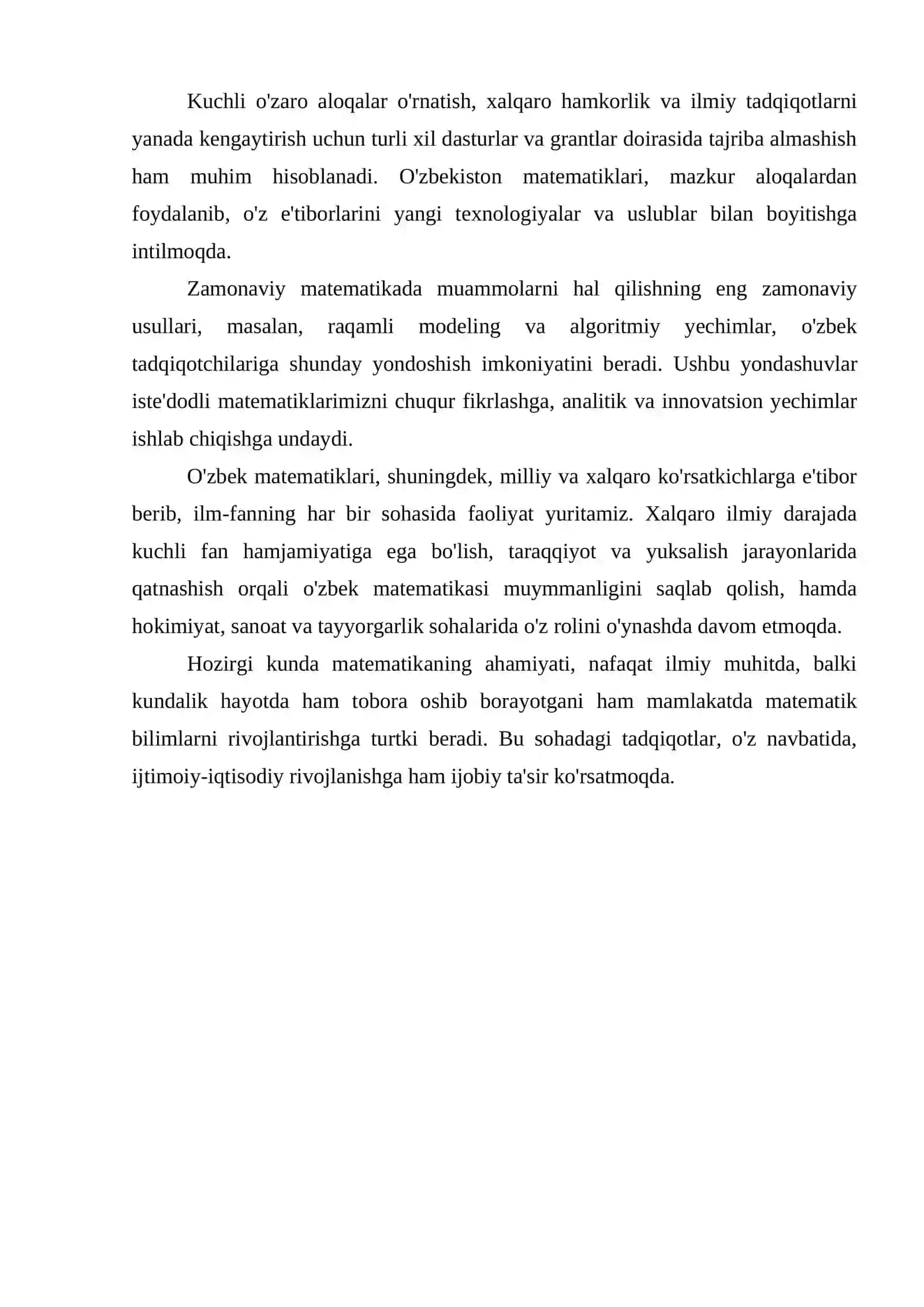 HOZIRGI ZAMON O'ZBEK MATEMATIKLARI 4