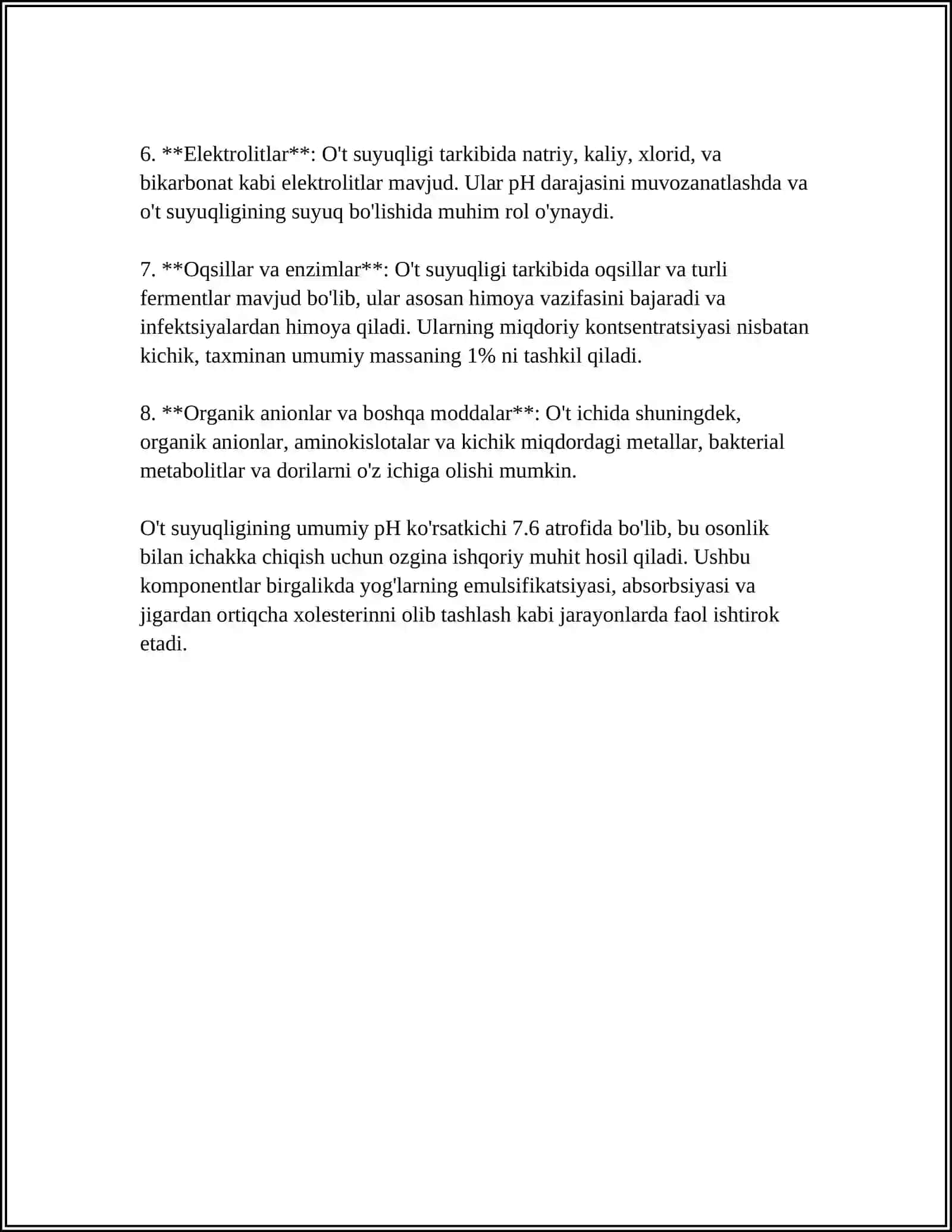 O't suyuqligining biologik tarkibi 4