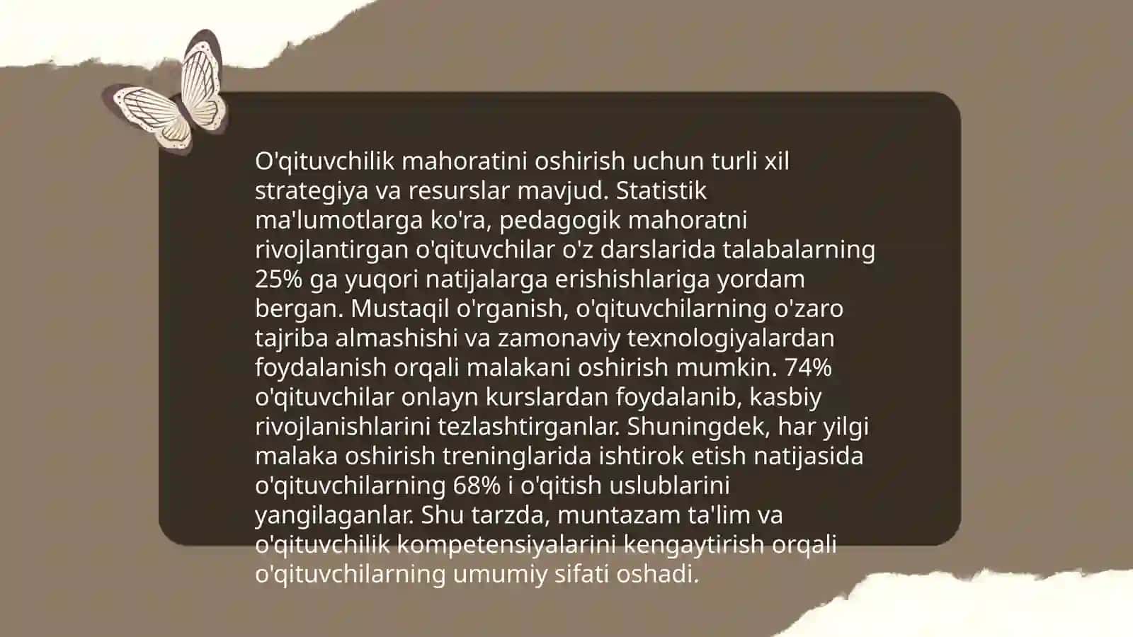 Faolyatning o'zlashtirilishi va malakalarni egallash 4