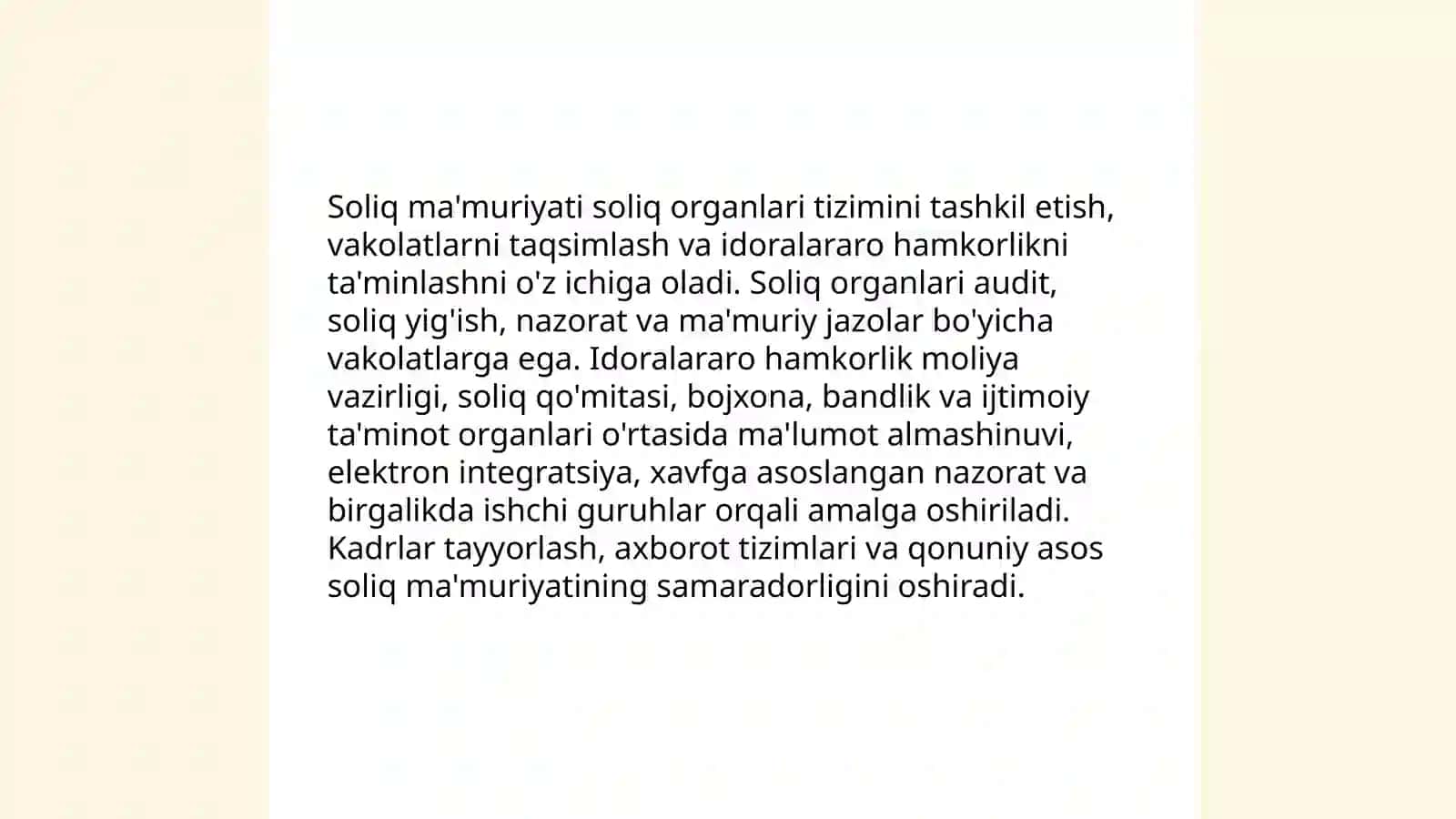 Davlat soliq siyosatini amalga oshirish mexanizmi 4