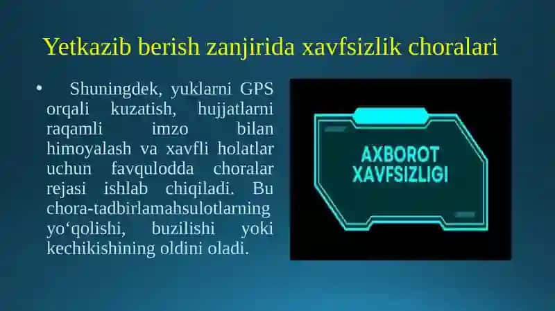 Yetkazib berish zanjirida xavfsizlik choralari 4