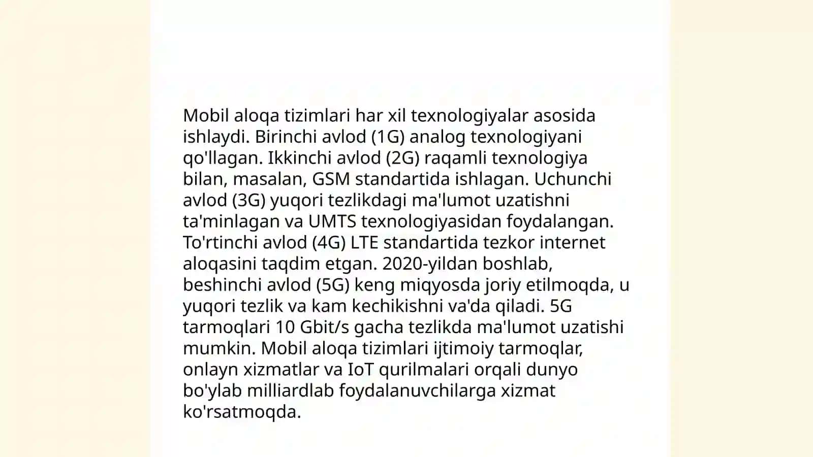 Telekommunikatsiya texnologiyalari rivoji 4