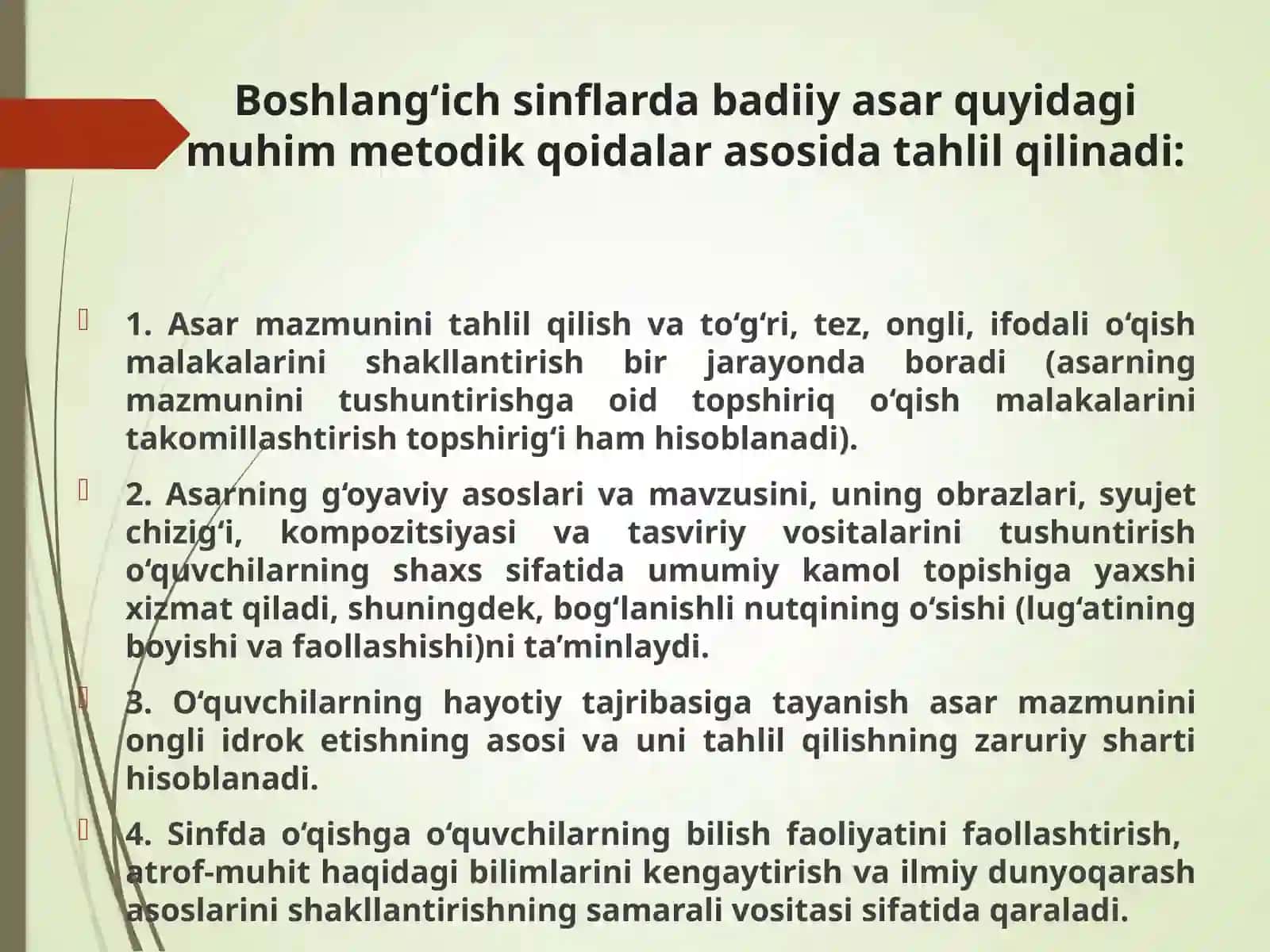 Badiiy asar ustida ishlash bosqichlari 4