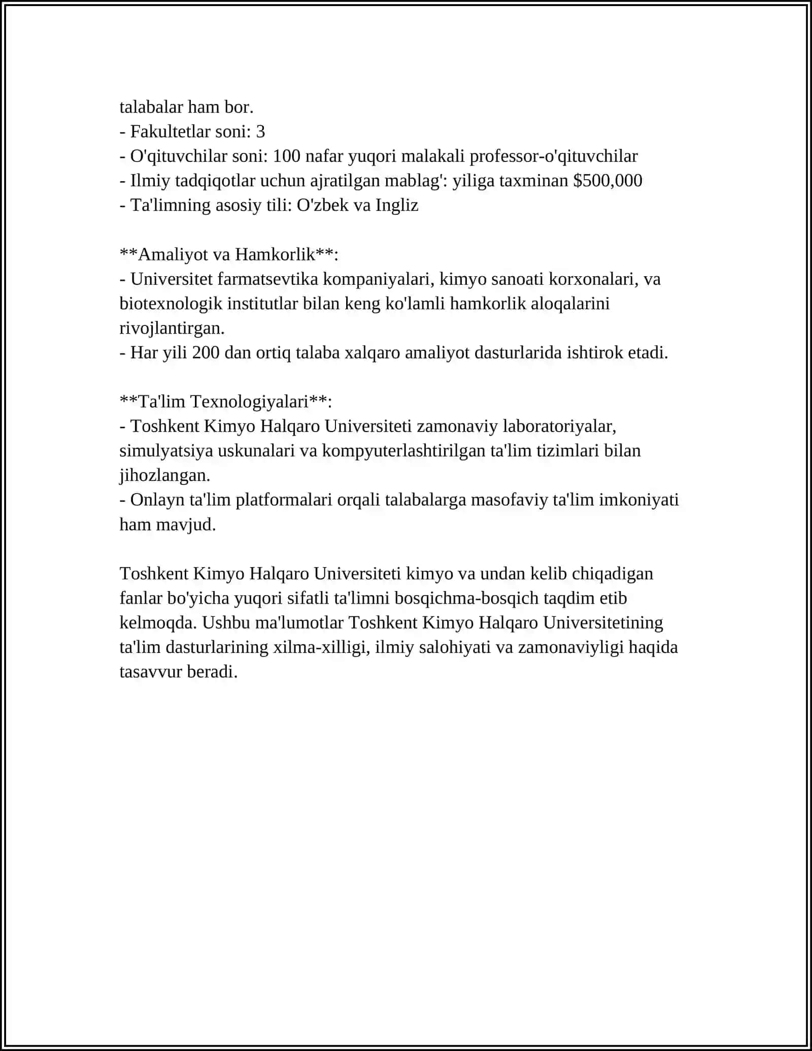 Toshkent Kimyo Halqaro Universiteti 4