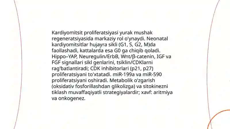 Yurak mushak regeneratsiyasi 4