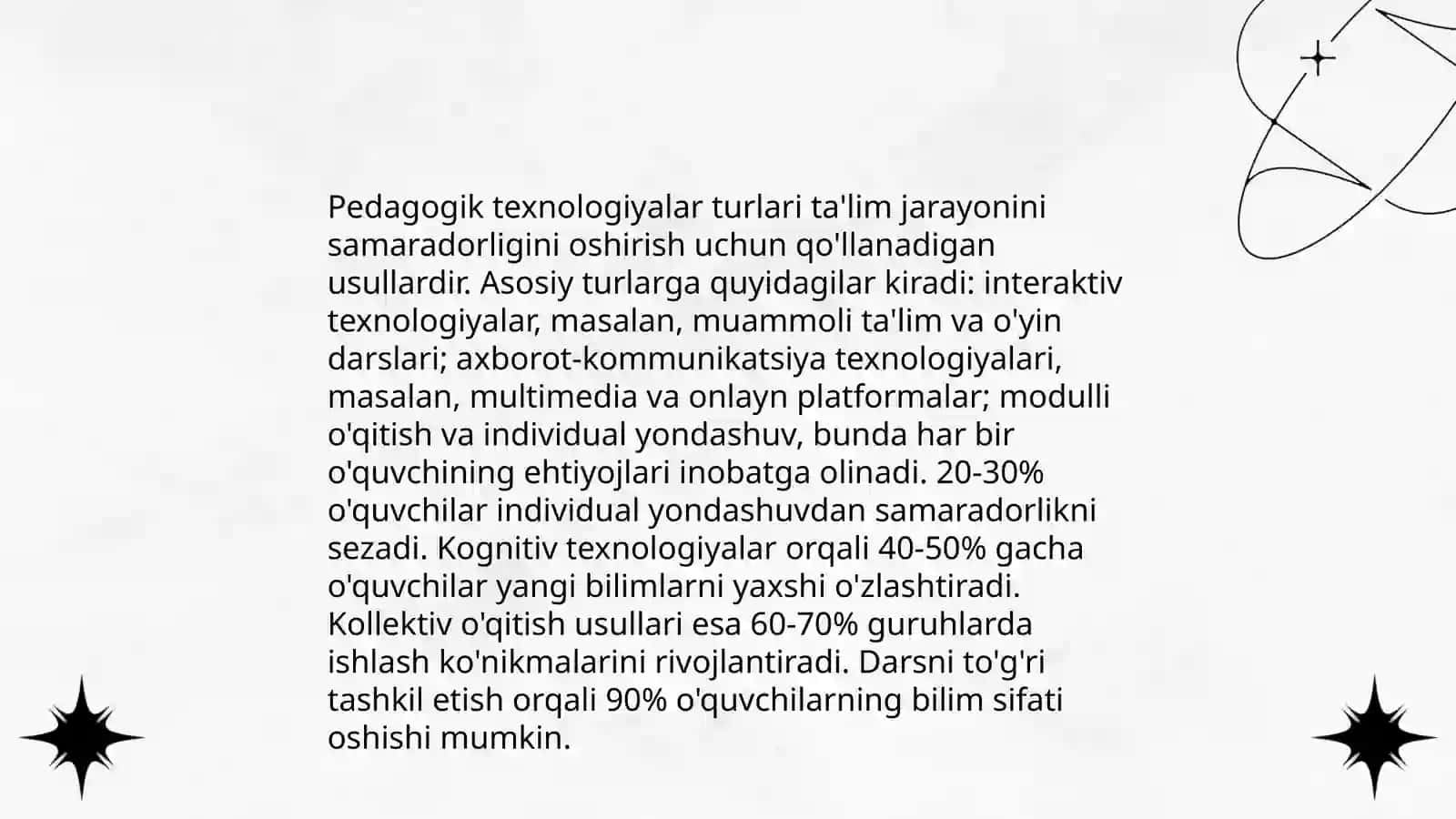 Texnologiya o'qitish metodikasi fanining nazariy va amaliy asoslari 4