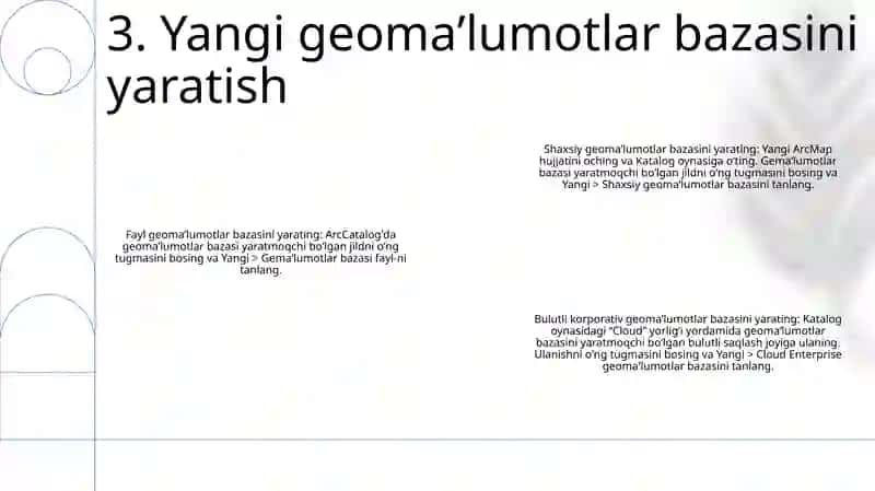 Arc Catalog Dasturida Sheyp Fayllar Yaratish 4