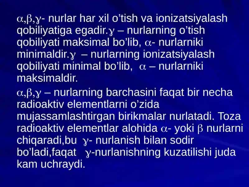 Radioaktivlik.   Dozimetriya 4