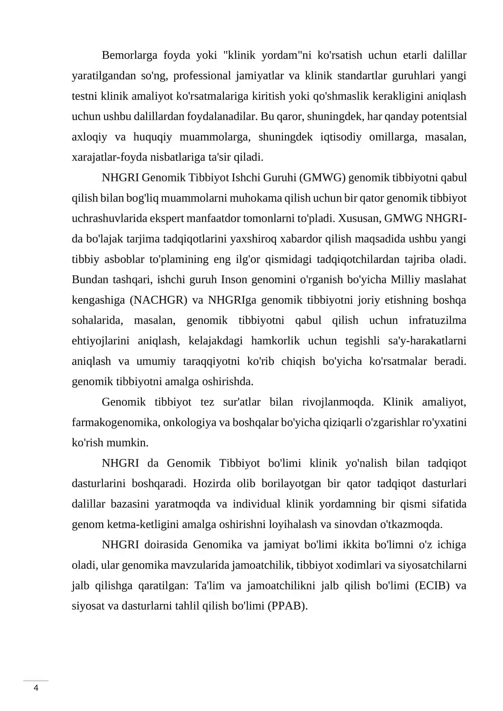 Tibbiyot genomkasi 4