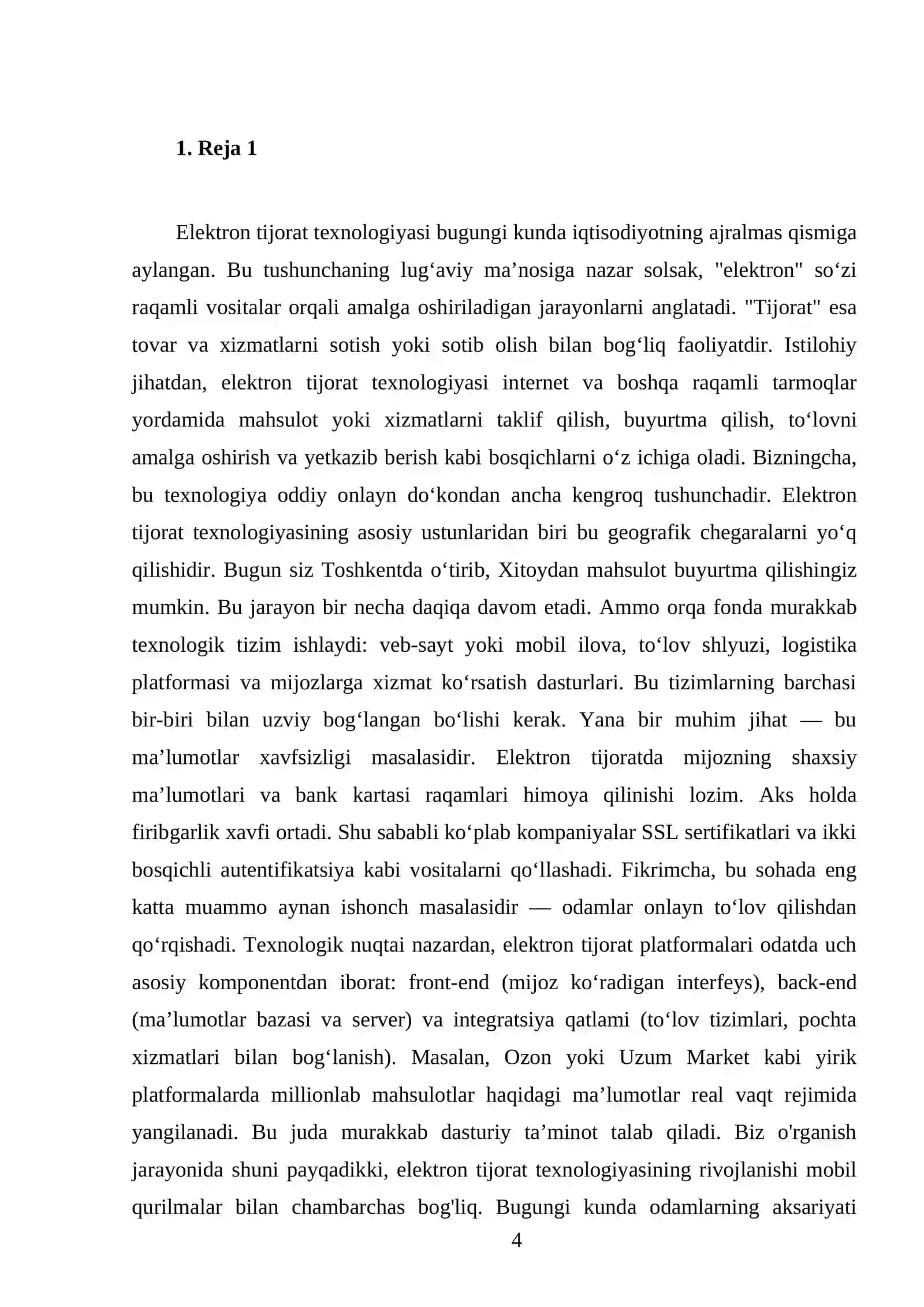 Elektron tijorat texnologiyasi 4