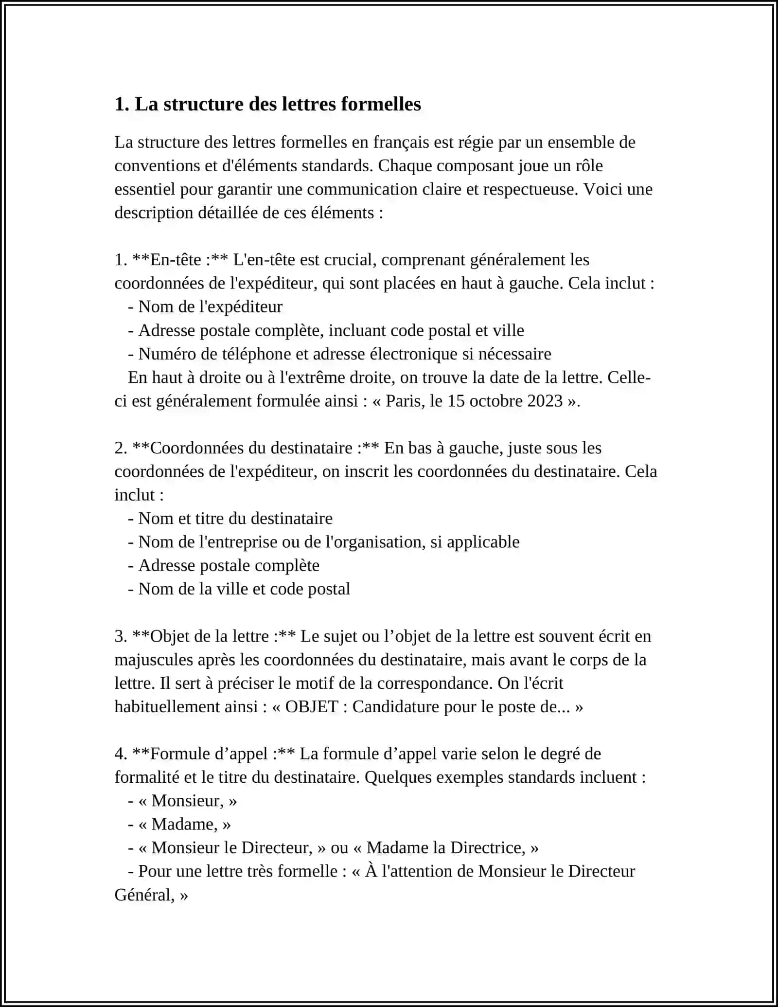TEXTES FORMELS, INFORMELS ET SPÉCIALS 4