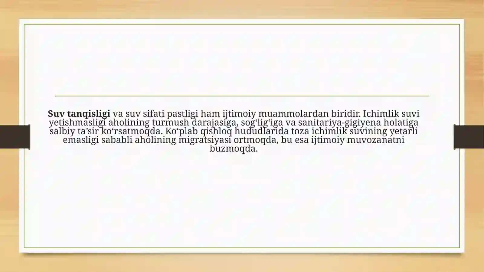 O'zbekiston Respublikasining Ijtimoiy Ekologik Muammolari 4