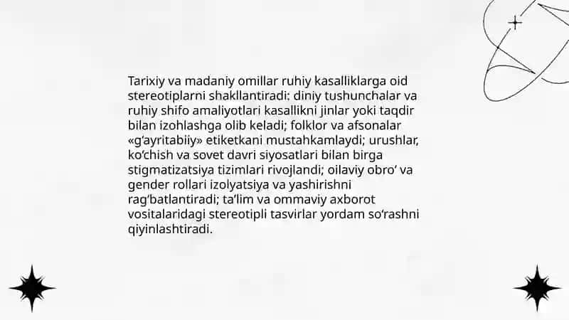 Ruhiy kasalliklarga doir stereotiplar 4