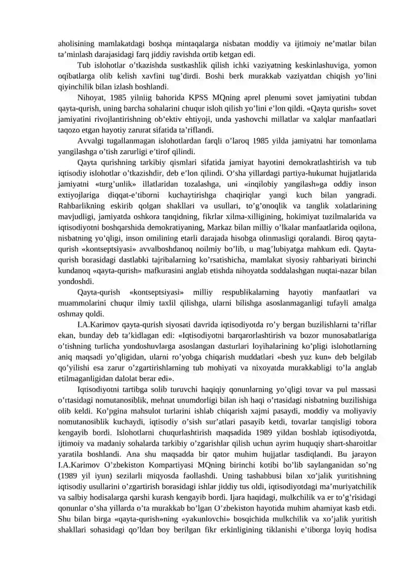 O'zbekistonning eng yangi tarixi vazifasi 4