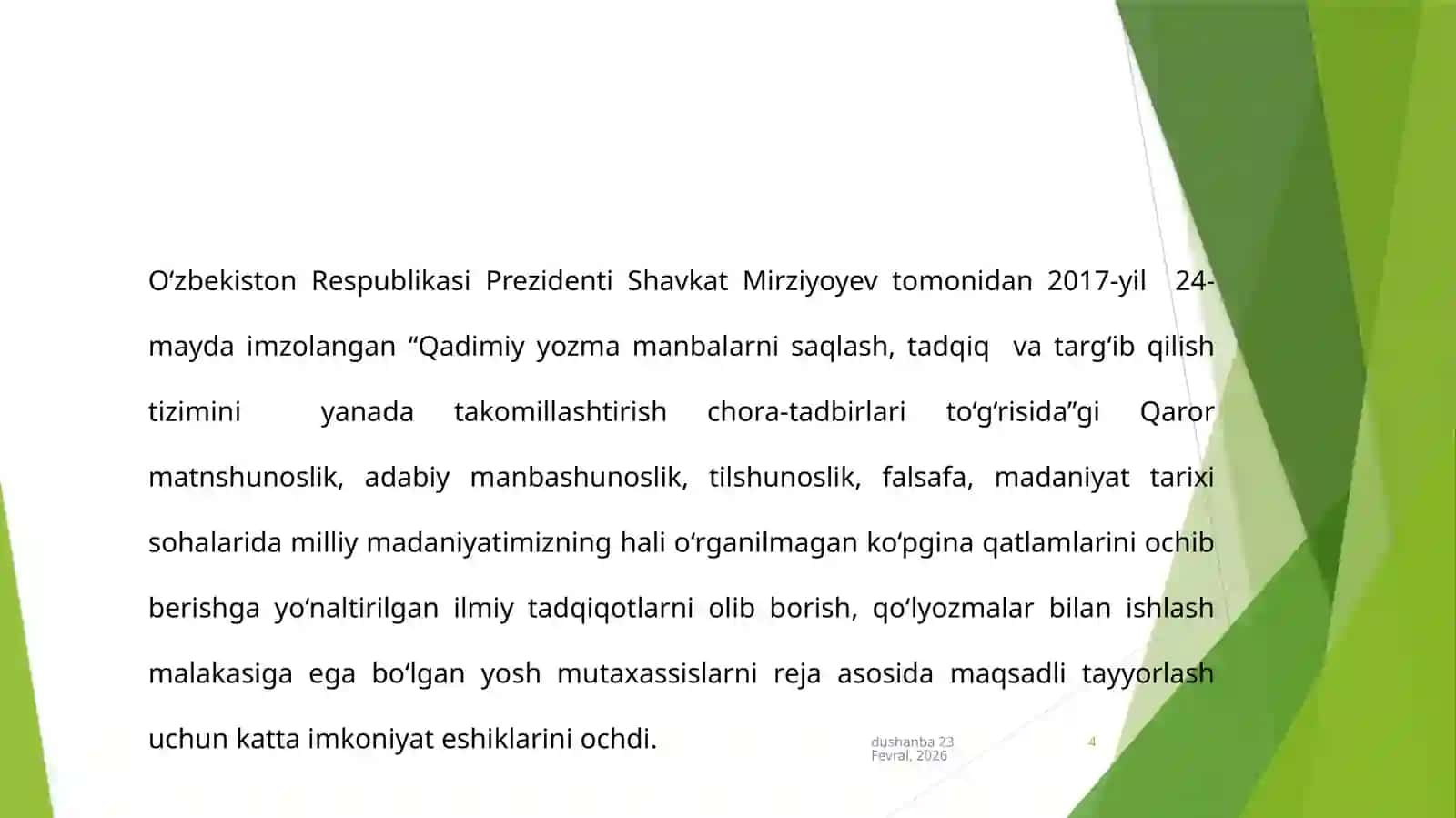 Badiiy va ilmiy asarlarning matniy o‘ziga xosliklari 4
