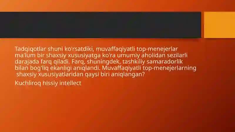 QAROR QABUL QILISH VA SAMARADORLIK 4