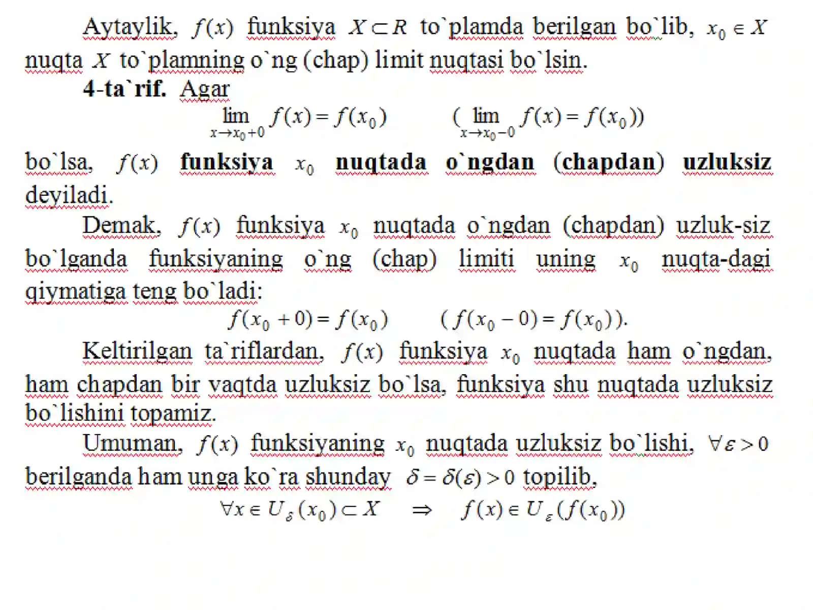 FUNKSIYANING UZLUKSIZLIGI 4