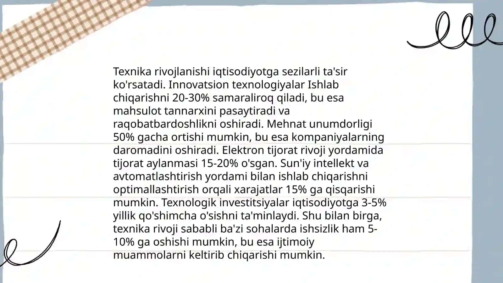 Texnikaning afzalliklari va kamchiliklari 4