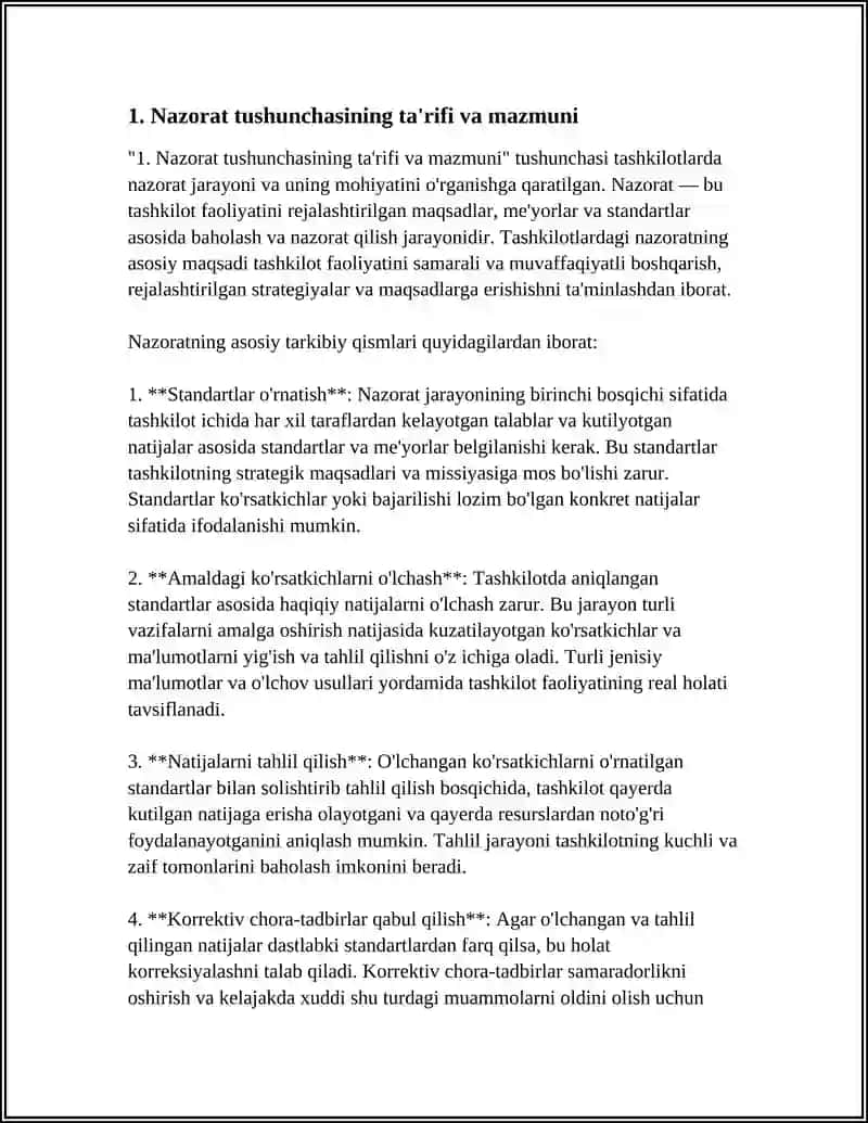 TASHKILOTLARDA NAZORAT TUSHUNCHASINING MOHIYATI 4