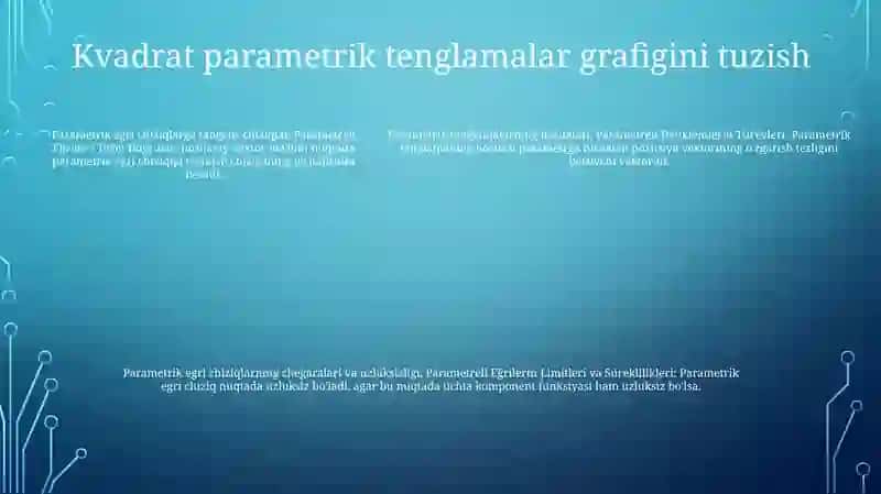 Kvadrat Parametrik Tenglamalar 4