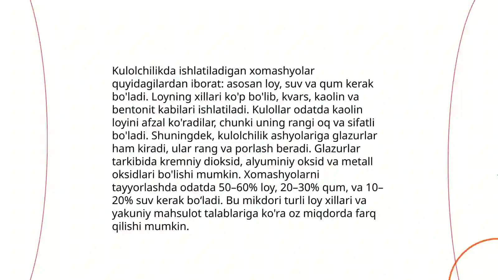 Kulolchilik mahsulotlarini tayyorlash 4