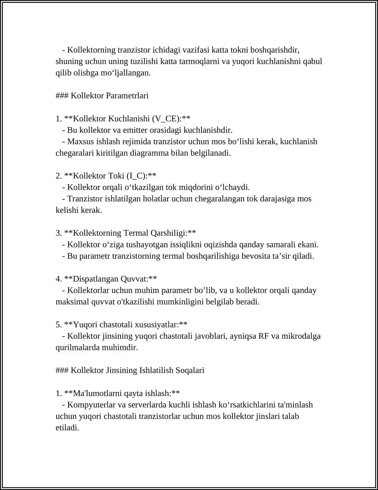 Kollektor jinsining tuzilishi 4