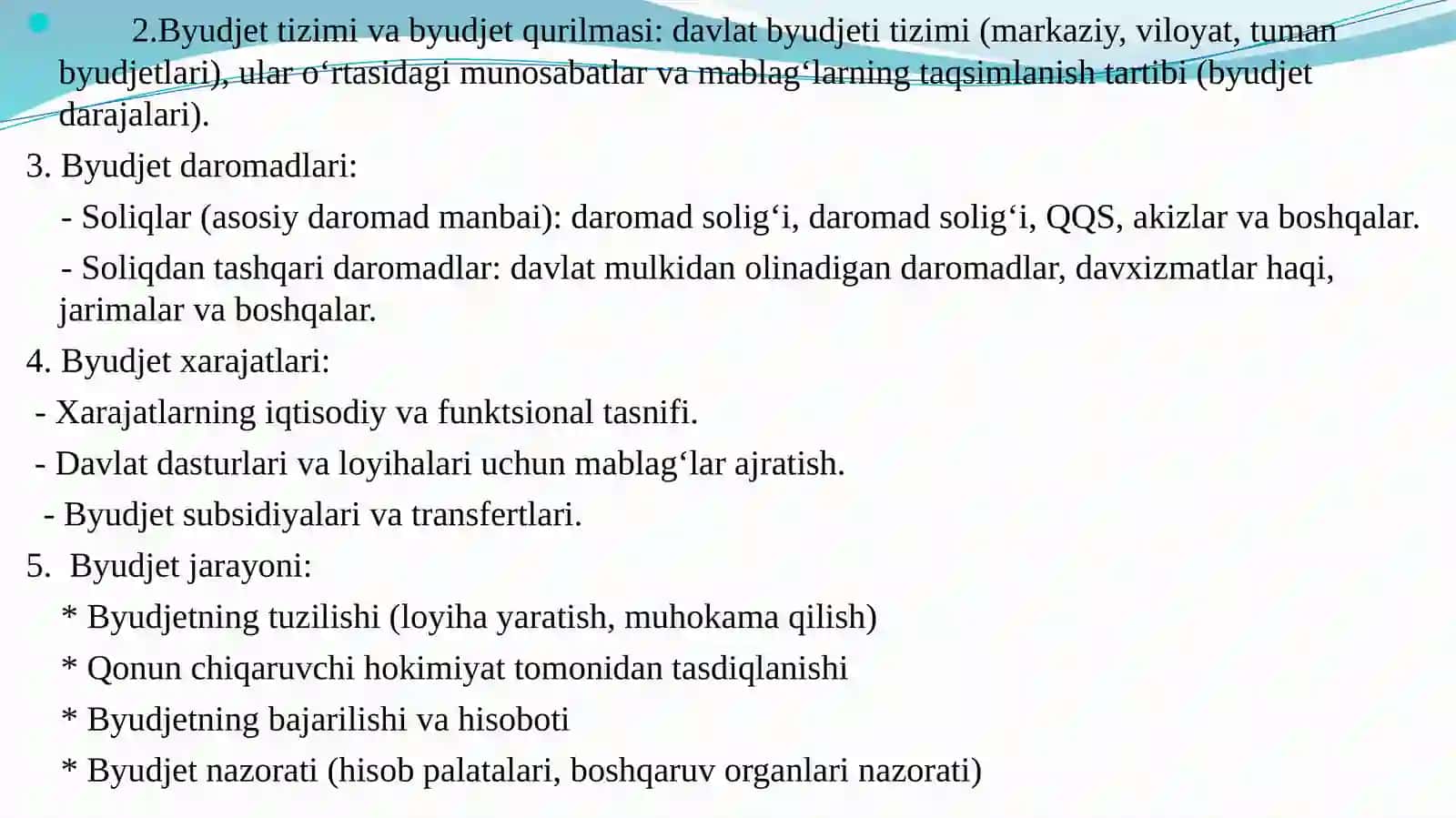 Davlat byudjet i va maqsadli jamg‘armalari 4