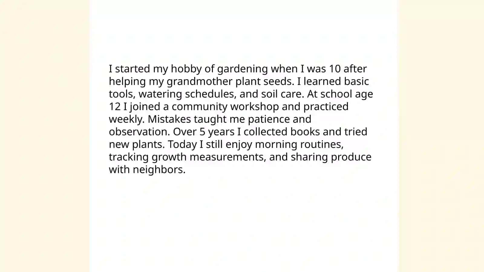 My hobby: introduction and description 4
