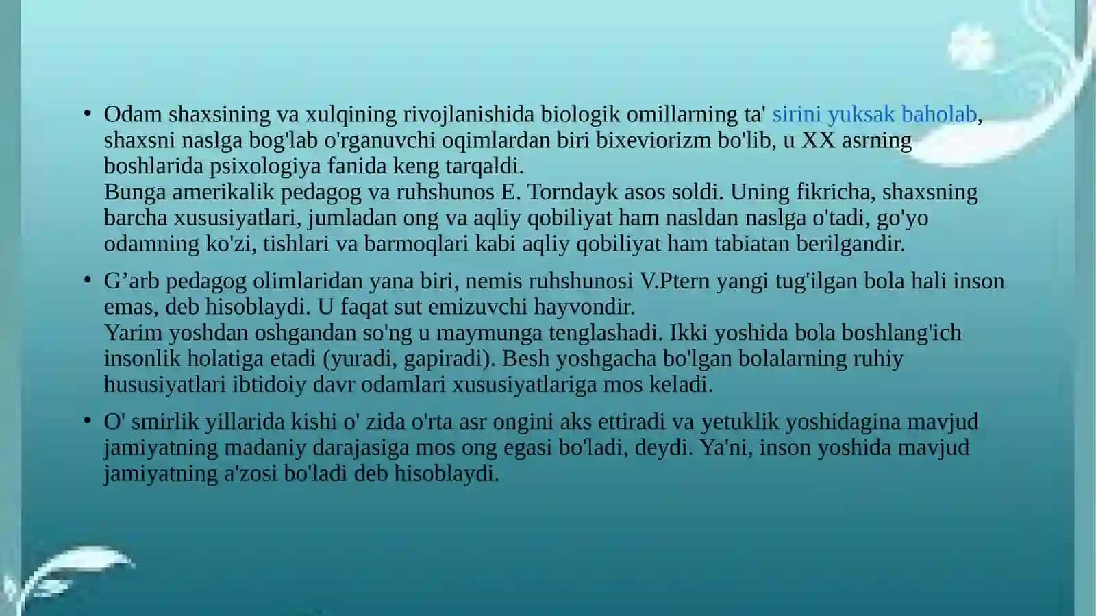 Bolalarning ijtimoiy rivojlanishi 4