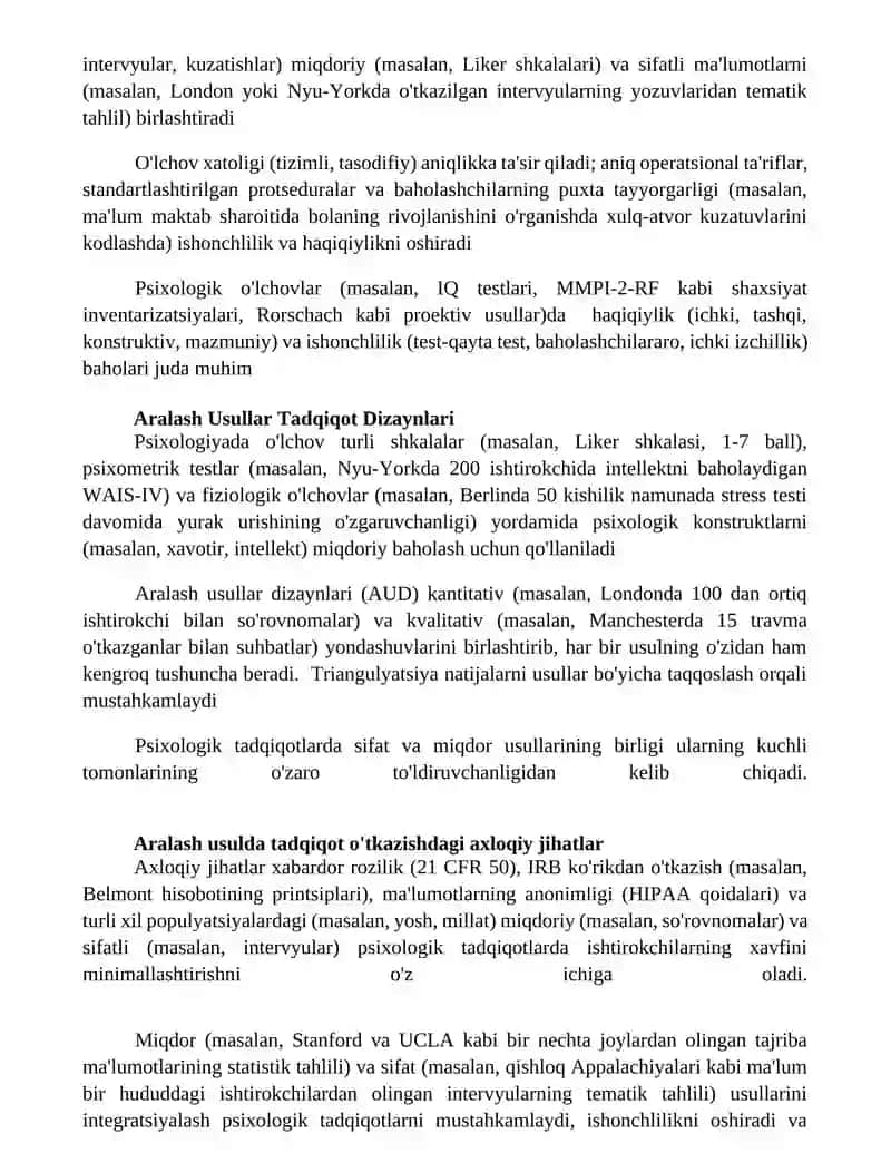 Psixologik tadqiqotlarda sifat va miqdor birligi 4