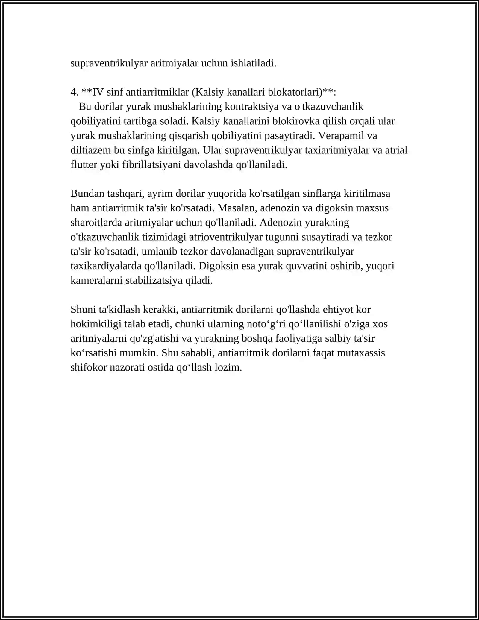 ANTIARITMIK DORI VOSITALAR 4
