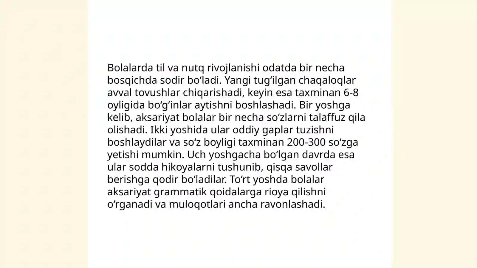 Maktabgacha yoshdagi bolalaming yoshga doir pedagogik va psixologik xususiyatlari va ularning bola sog'lom rivojlanishidagi ahamiyati 4