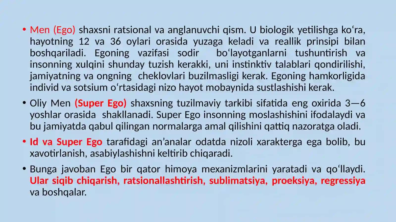 PSIXIK RIVOJLANISHNING PSIXOANALITIK YO‘NALISHI 4