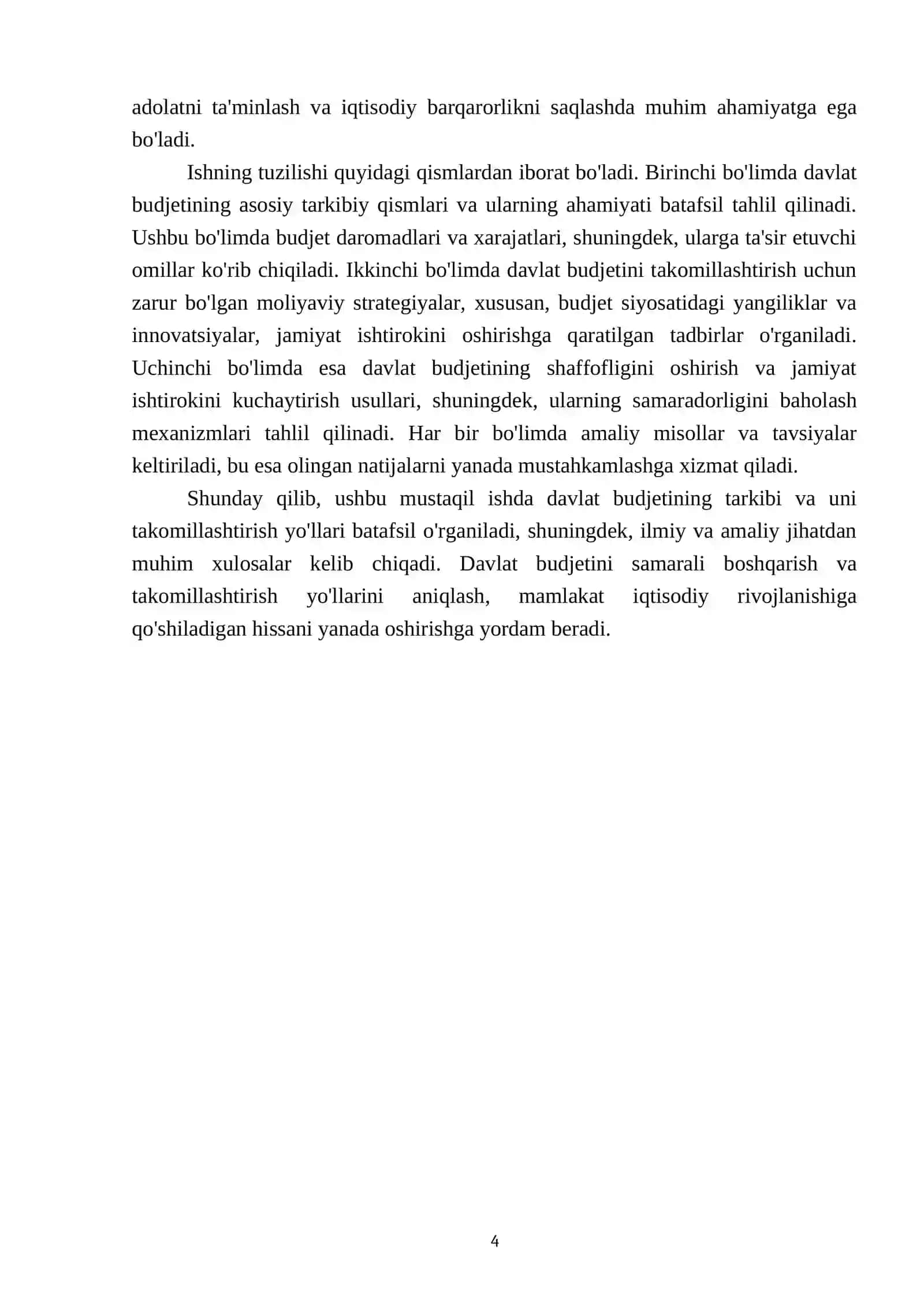 Davlat budjeti tarkibi va uni takomillashtirish yoʻllari 4