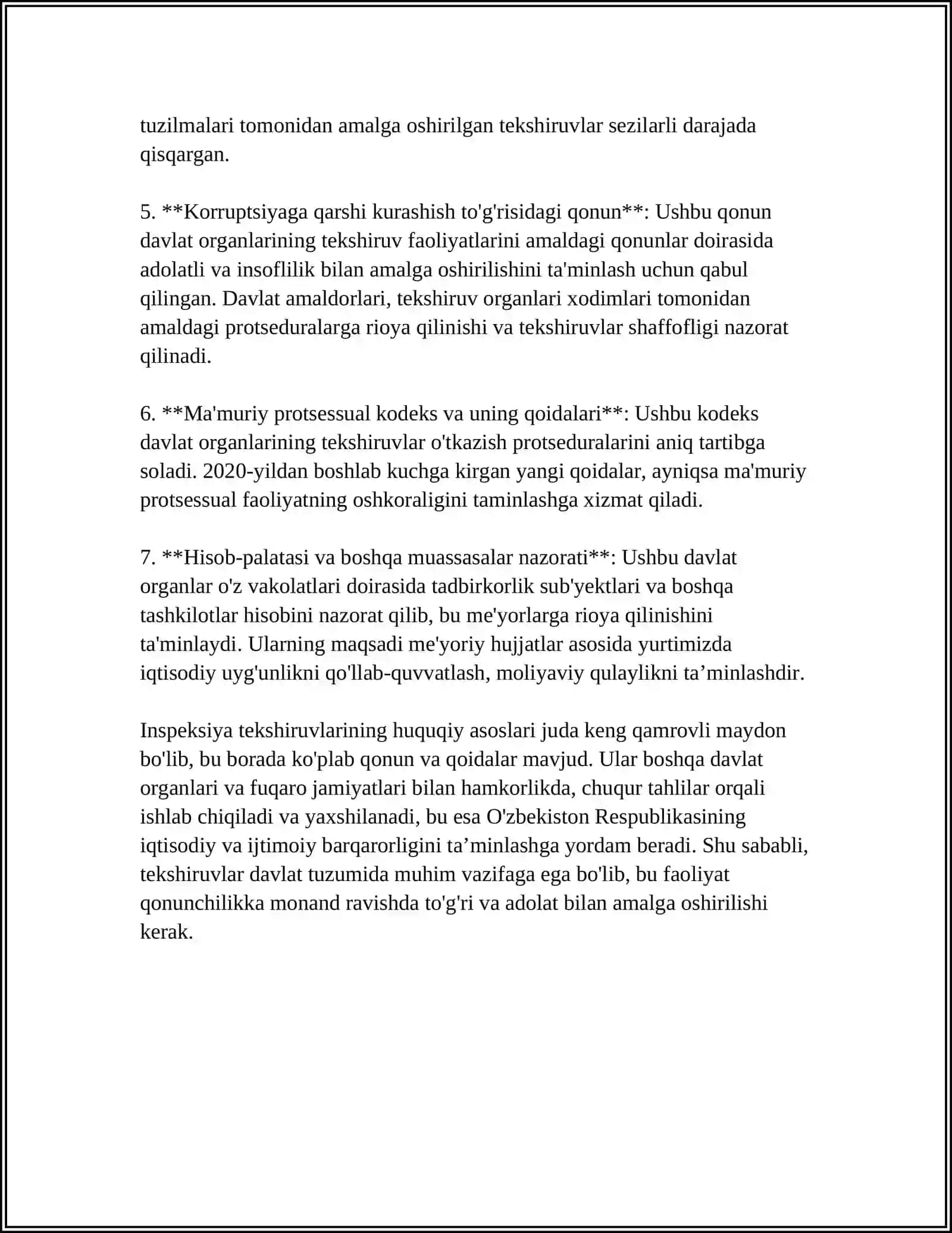 Inspeksiya tekshiruvlarining huquqiy asosi 4