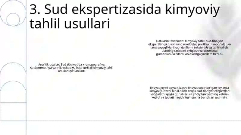 Kriminalistikada Kimyoning O'Rni 4