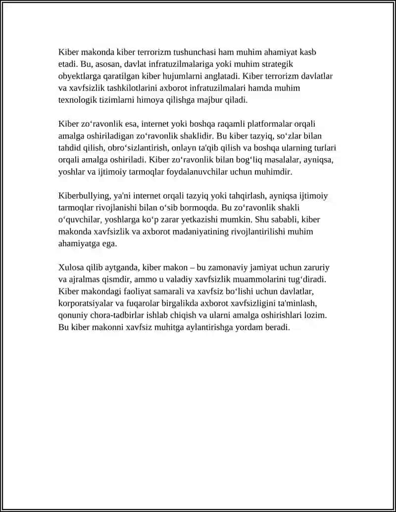 Kiber makon tushunchasi va uning mohiyati 4