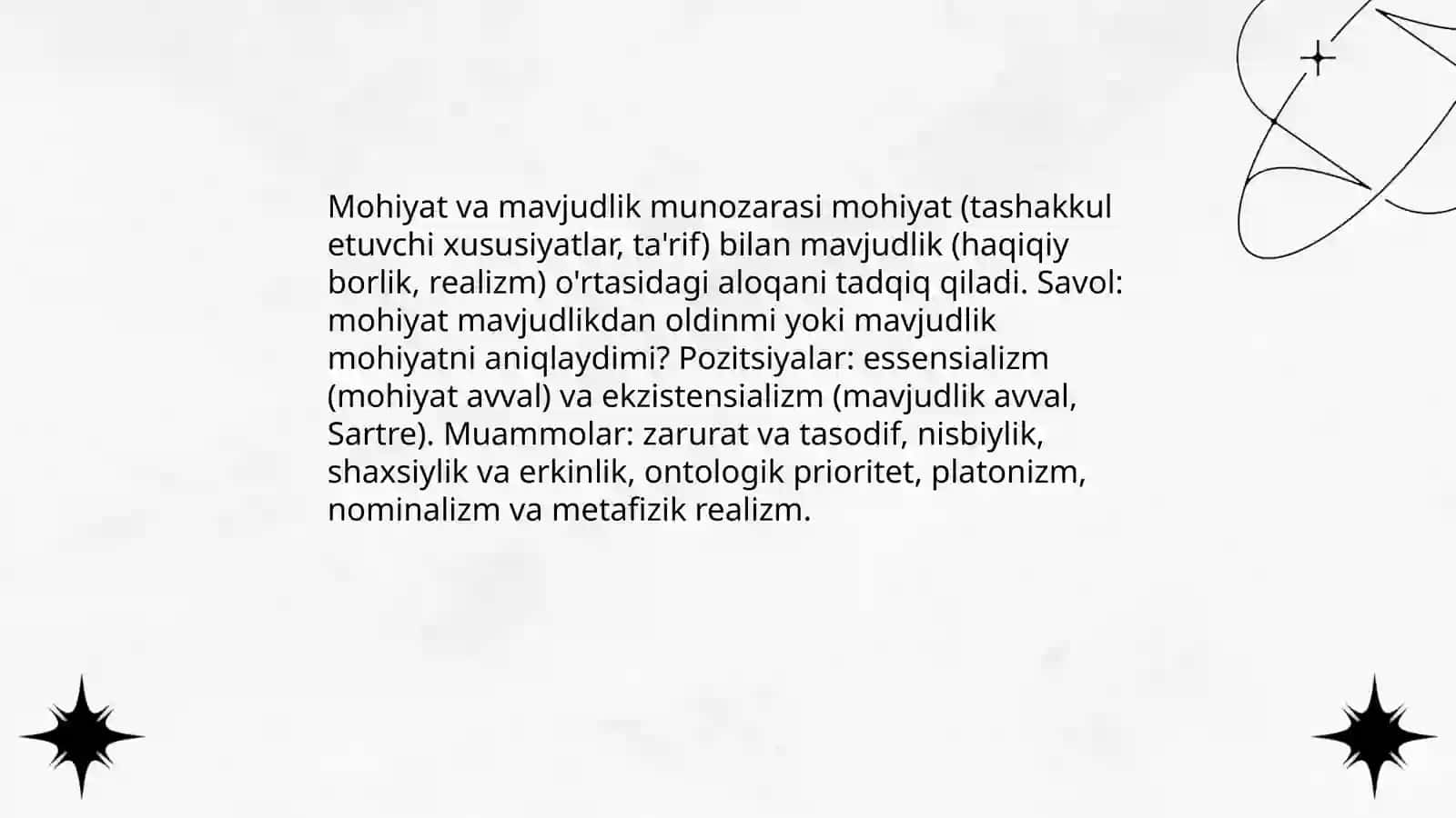 Falsafaning umumnazariy muammolari 4