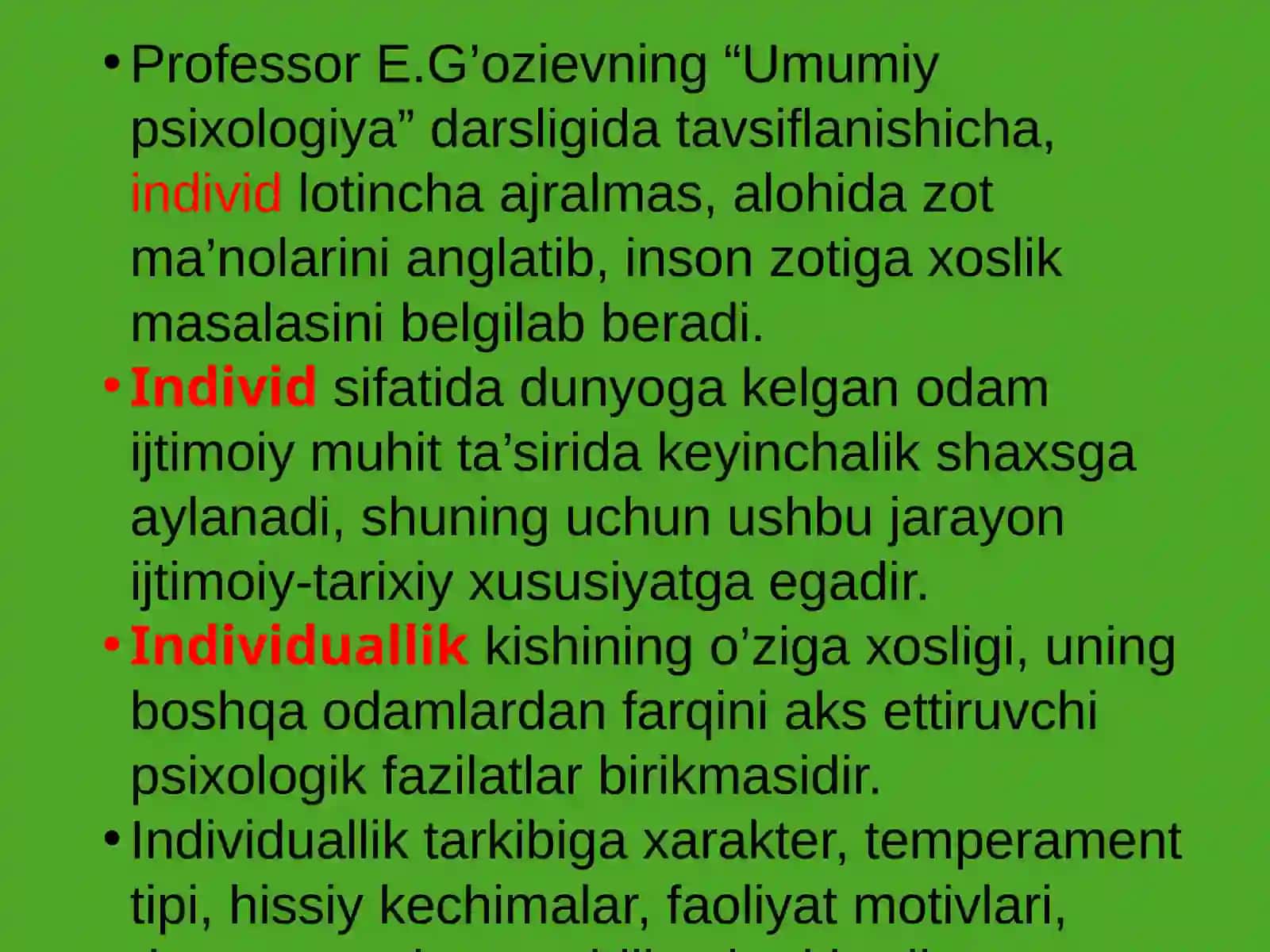 Sotsial psixologyada shaxs muammosi 4