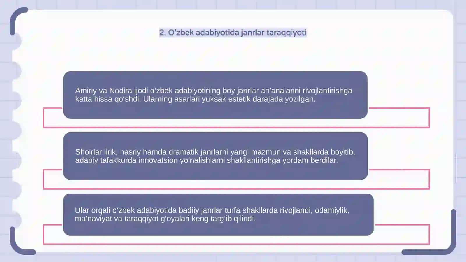 Amiriy va Nodira ijodida janrlar takomili 4