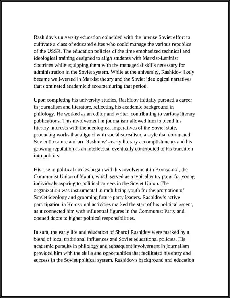 Sharof Rashidov Referat 4