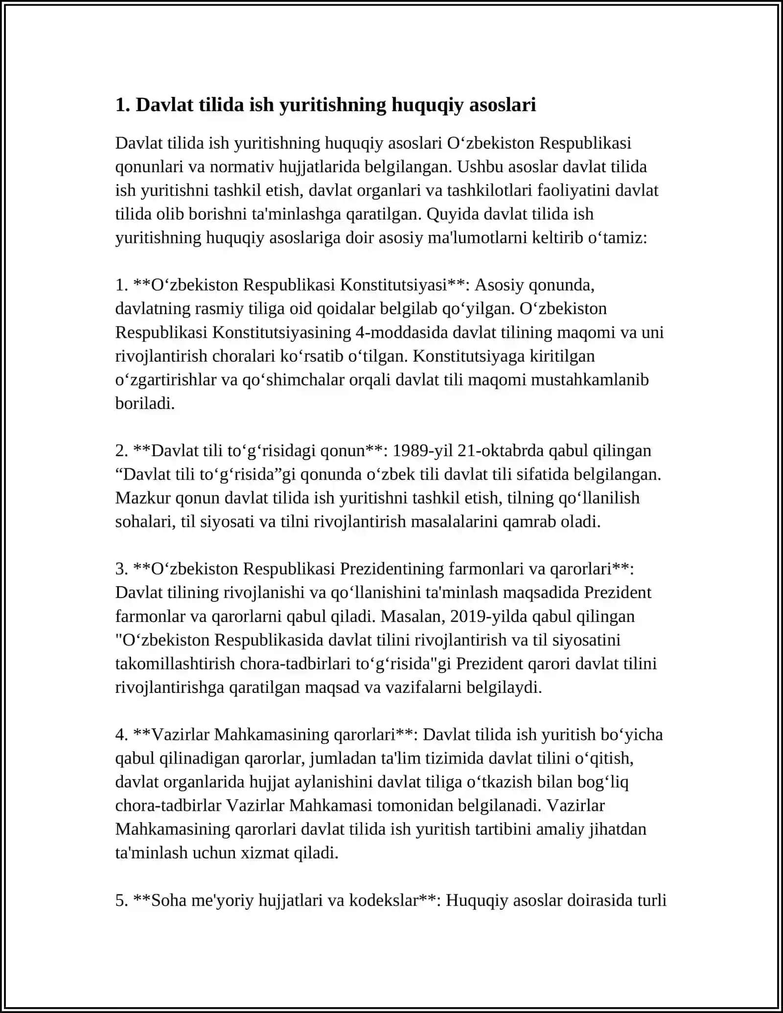 Davlat tilida ish yuritishning qonuniy asoslari 4